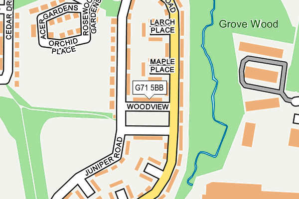 G71 5BB map - OS OpenMap – Local (Ordnance Survey)