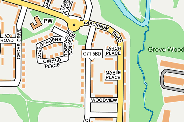 G71 5BD map - OS OpenMap – Local (Ordnance Survey)