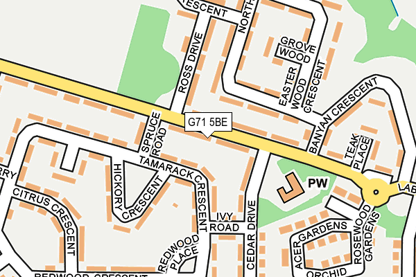 G71 5BE map - OS OpenMap – Local (Ordnance Survey)