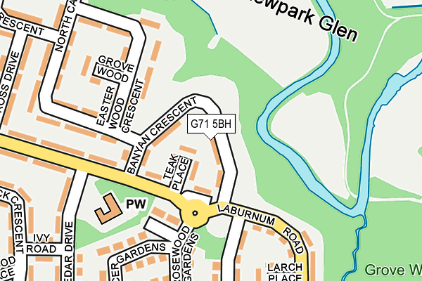 G71 5BH map - OS OpenMap – Local (Ordnance Survey)