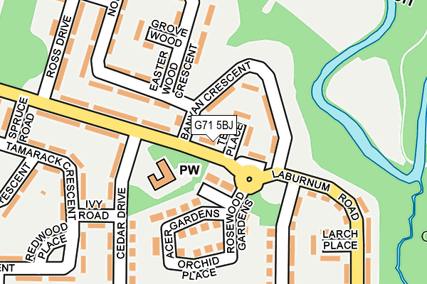 G71 5BJ map - OS OpenMap – Local (Ordnance Survey)