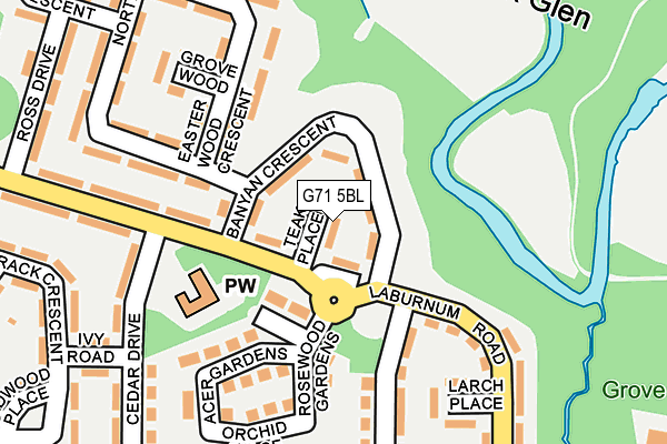 G71 5BL map - OS OpenMap – Local (Ordnance Survey)