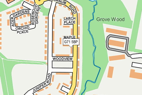 G71 5BP map - OS OpenMap – Local (Ordnance Survey)