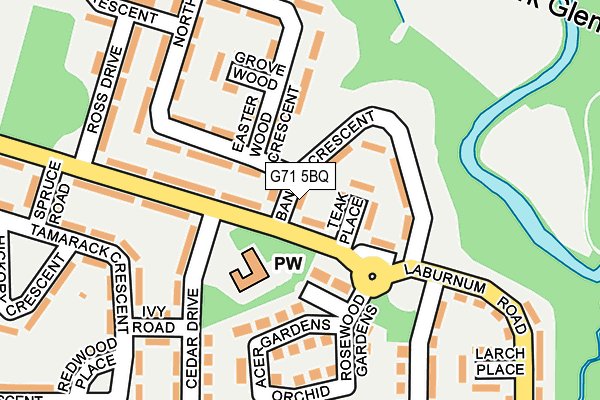 G71 5BQ map - OS OpenMap – Local (Ordnance Survey)