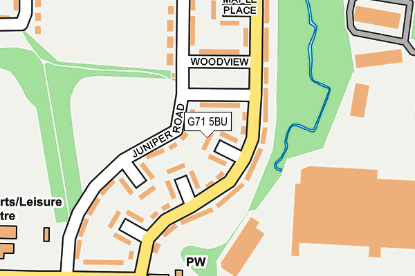 G71 5BU map - OS OpenMap – Local (Ordnance Survey)