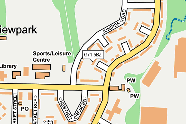 G71 5BZ map - OS OpenMap – Local (Ordnance Survey)