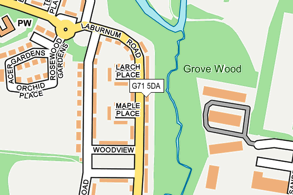 G71 5DA map - OS OpenMap – Local (Ordnance Survey)