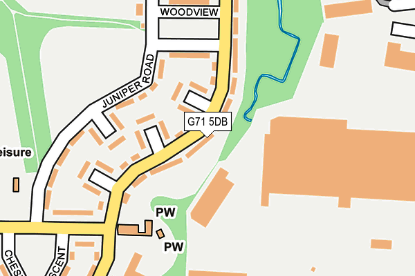 G71 5DB map - OS OpenMap – Local (Ordnance Survey)