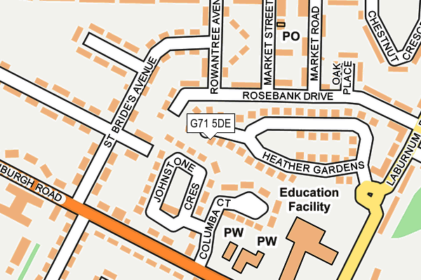 G71 5DE map - OS OpenMap – Local (Ordnance Survey)