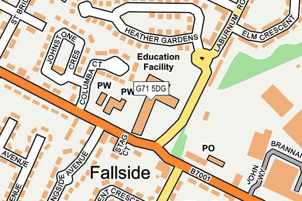 G71 5DG map - OS OpenMap – Local (Ordnance Survey)