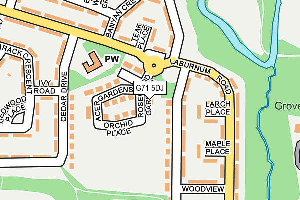 G71 5DJ map - OS OpenMap – Local (Ordnance Survey)