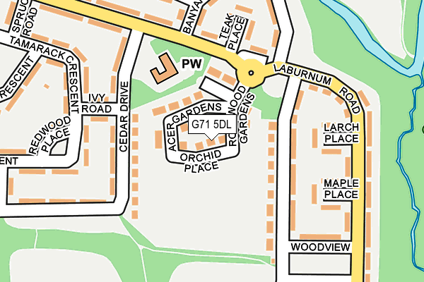 G71 5DL map - OS OpenMap – Local (Ordnance Survey)