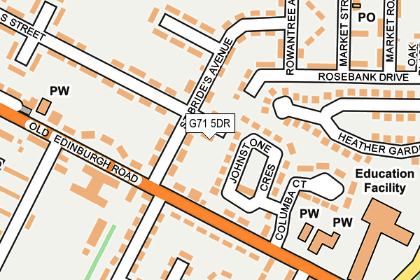 G71 5DR map - OS OpenMap – Local (Ordnance Survey)