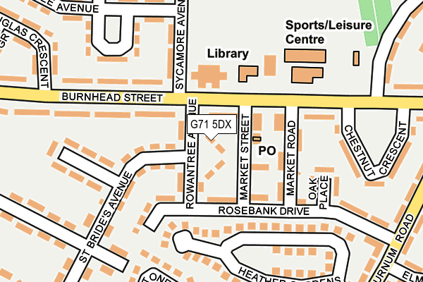 G71 5DX map - OS OpenMap – Local (Ordnance Survey)