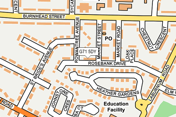 G71 5DY map - OS OpenMap – Local (Ordnance Survey)