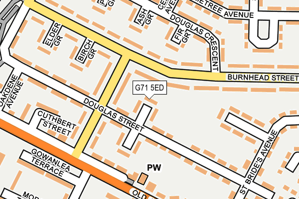 G71 5ED map - OS OpenMap – Local (Ordnance Survey)