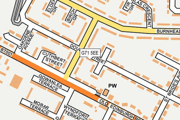 G71 5EE map - OS OpenMap – Local (Ordnance Survey)