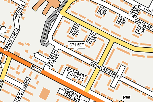 G71 5EF map - OS OpenMap – Local (Ordnance Survey)