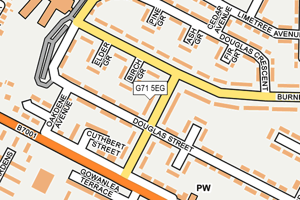 G71 5EG map - OS OpenMap – Local (Ordnance Survey)