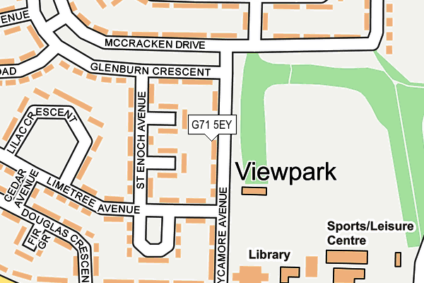 G71 5EY map - OS OpenMap – Local (Ordnance Survey)