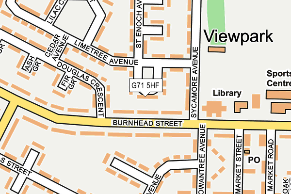 G71 5HF map - OS OpenMap – Local (Ordnance Survey)