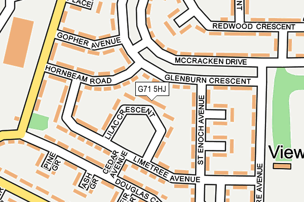 G71 5HJ map - OS OpenMap – Local (Ordnance Survey)