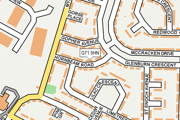 G71 5HN map - OS OpenMap – Local (Ordnance Survey)