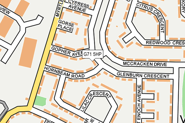 G71 5HP map - OS OpenMap – Local (Ordnance Survey)
