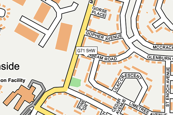 G71 5HW map - OS OpenMap – Local (Ordnance Survey)