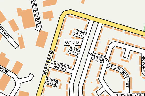 G71 5HX map - OS OpenMap – Local (Ordnance Survey)