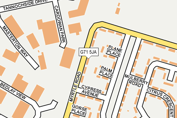 G71 5JA map - OS OpenMap – Local (Ordnance Survey)