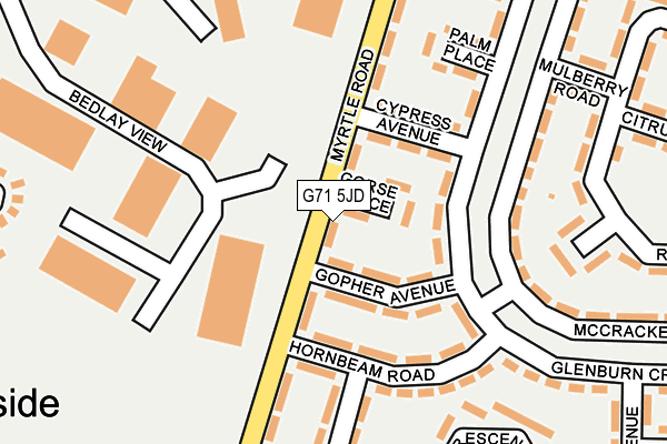 G71 5JD map - OS OpenMap – Local (Ordnance Survey)