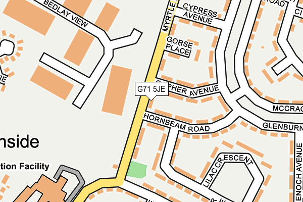 G71 5JE map - OS OpenMap – Local (Ordnance Survey)