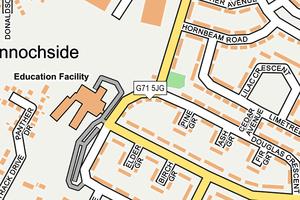 G71 5JG map - OS OpenMap – Local (Ordnance Survey)