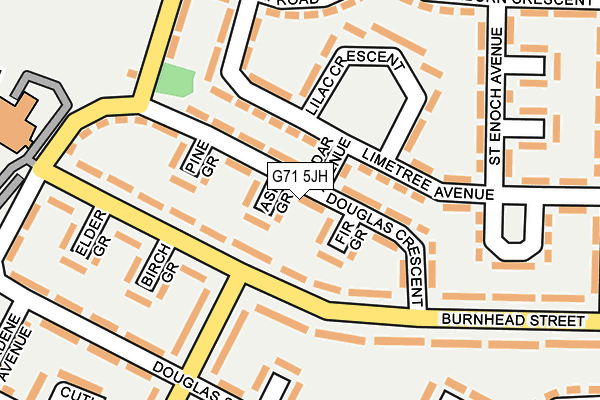 G71 5JH map - OS OpenMap – Local (Ordnance Survey)