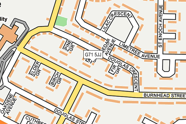 G71 5JJ map - OS OpenMap – Local (Ordnance Survey)