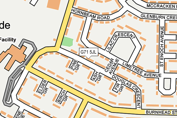 G71 5JL map - OS OpenMap – Local (Ordnance Survey)