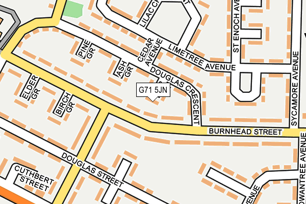 G71 5JN map - OS OpenMap – Local (Ordnance Survey)