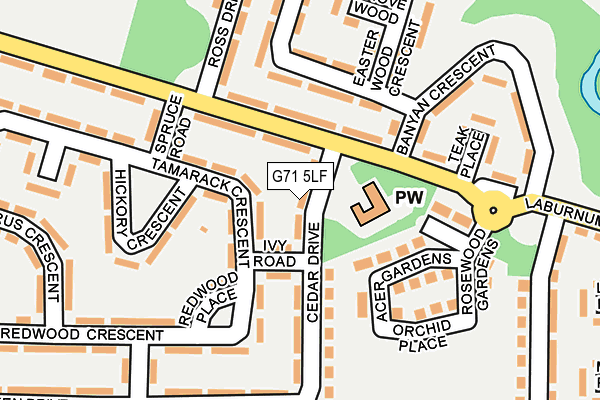 G71 5LF map - OS OpenMap – Local (Ordnance Survey)