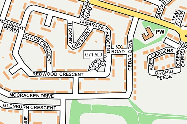 G71 5LJ map - OS OpenMap – Local (Ordnance Survey)