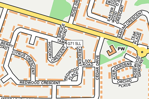 G71 5LL map - OS OpenMap – Local (Ordnance Survey)