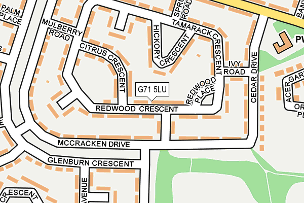 G71 5LU map - OS OpenMap – Local (Ordnance Survey)