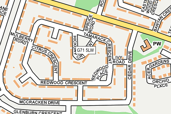 G71 5LW map - OS OpenMap – Local (Ordnance Survey)