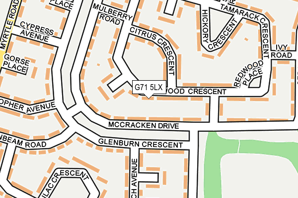 G71 5LX map - OS OpenMap – Local (Ordnance Survey)