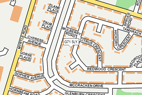 G71 5LY map - OS OpenMap – Local (Ordnance Survey)