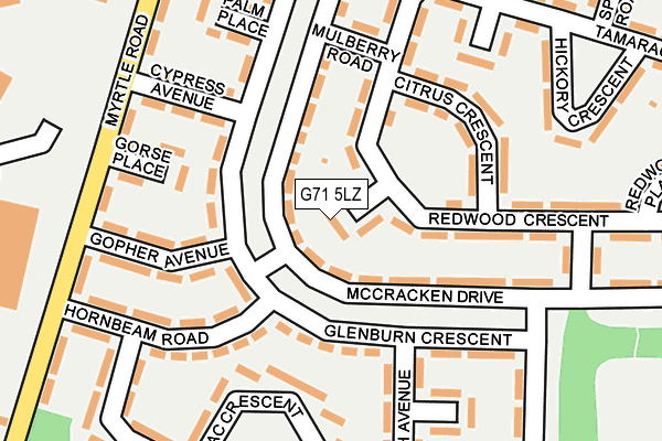 G71 5LZ map - OS OpenMap – Local (Ordnance Survey)