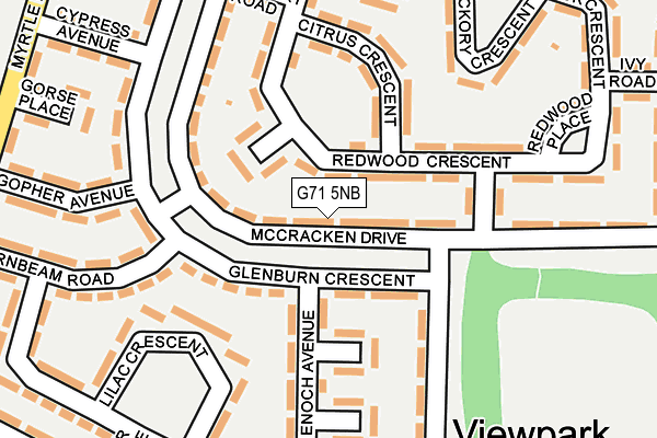 G71 5NB map - OS OpenMap – Local (Ordnance Survey)