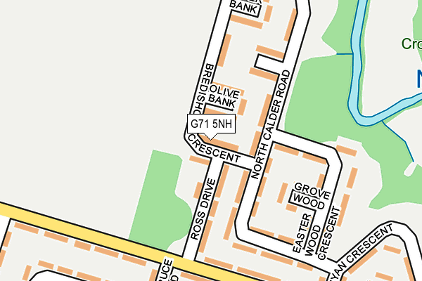 G71 5NH map - OS OpenMap – Local (Ordnance Survey)