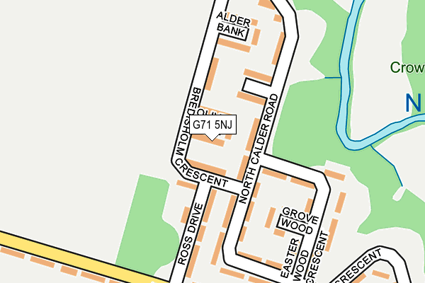 G71 5NJ map - OS OpenMap – Local (Ordnance Survey)