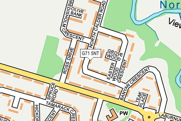 G71 5NT map - OS OpenMap – Local (Ordnance Survey)